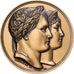 Francia, medalla, Napoléon Ier et Joséphine, Bronce, Denon, SC