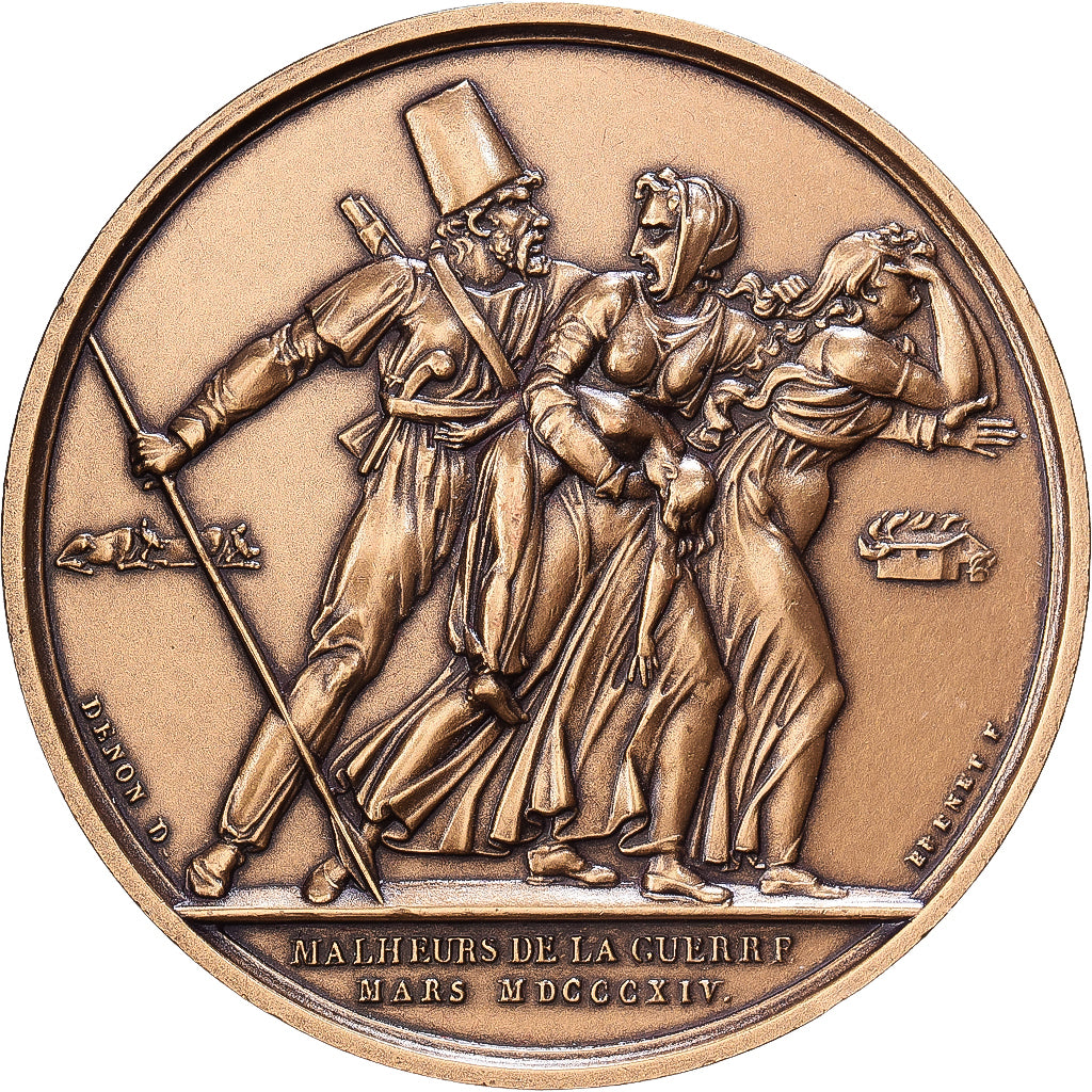 Frankreich, Medaille, Napoléon Ier, Malheurs de la Guerre, Bronze, Denon, UNZ
