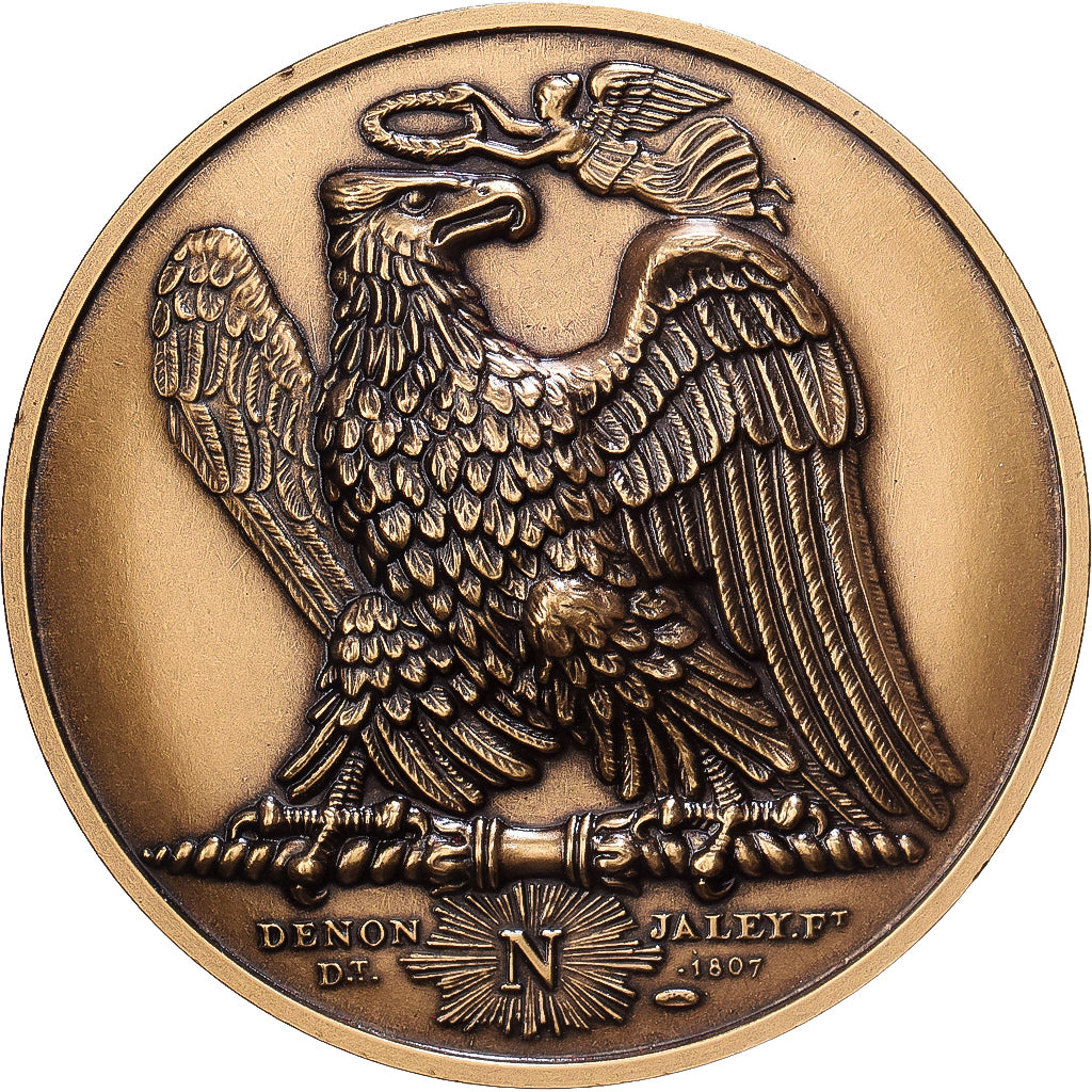 France, Medal, Napoléon Ier, l'Empereur passe le Rhin à Mayence, Bronze