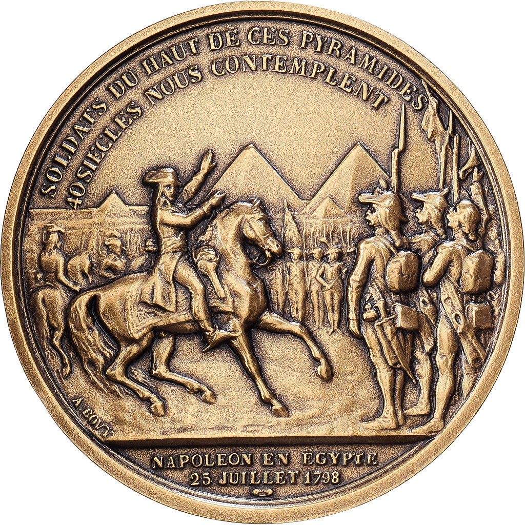 France, Medal, Napoléon Bonaparte, Campagne d'Egypte, Bronze, Denon, MS(63)