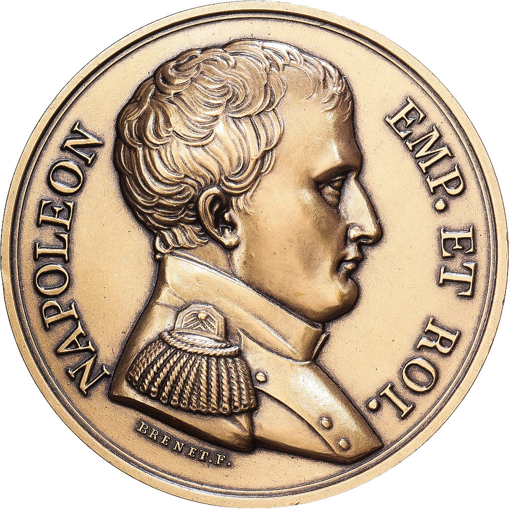 France, Medal, Napoléon Empereur et Roi, Bronze, Denon, MS(63)