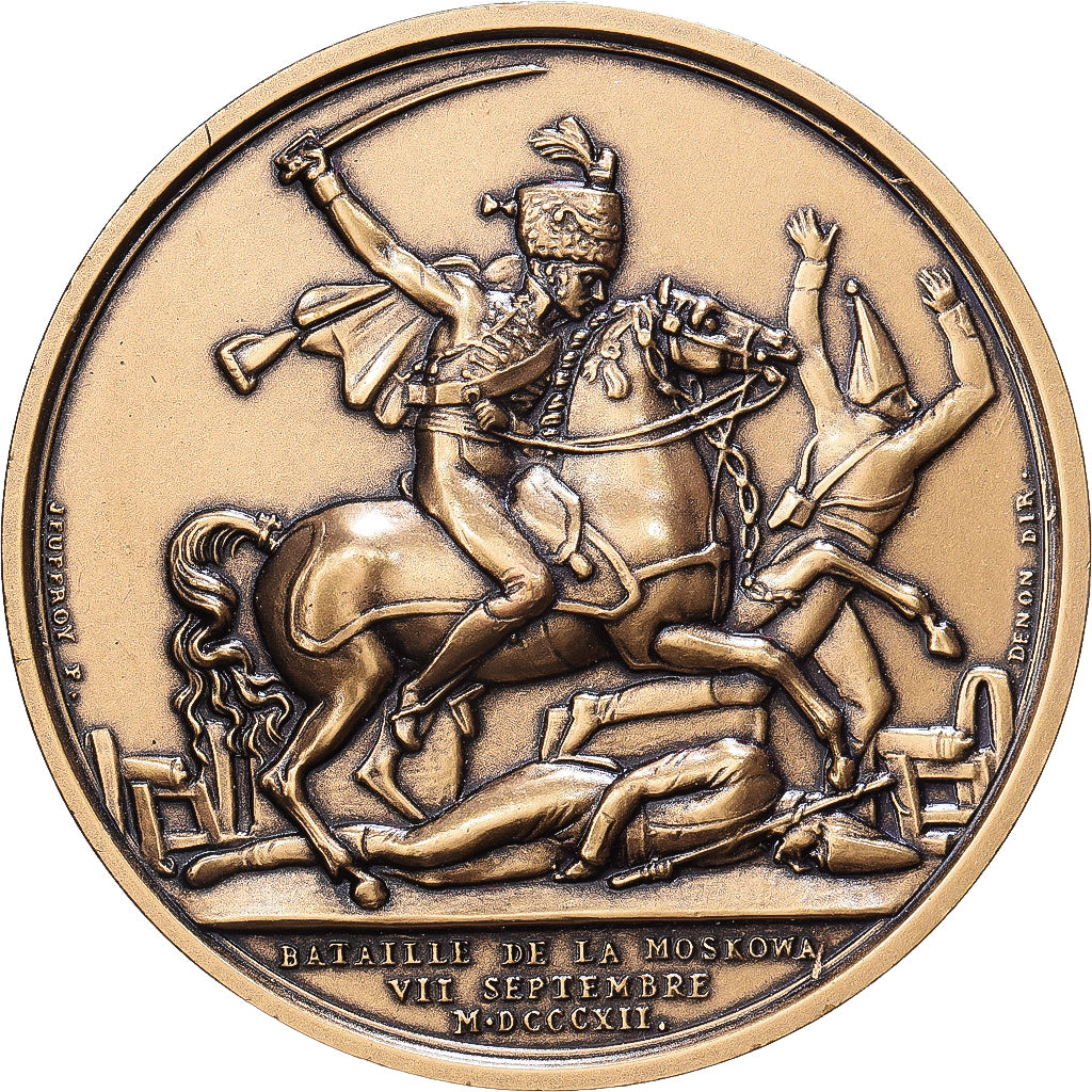 França, medalha, Napoléon Ier, Bataille de la Moskowa, Bronze, Denon, MS(63)