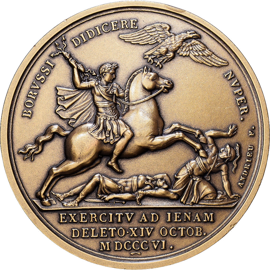 Francia, medalla, Napoléon Ier, Bataille d'Iena, Bronce, Denon, Restrike, SC