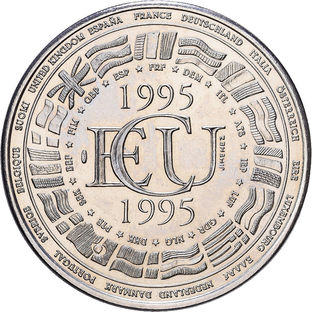 Frankreich, Medaille, Ecu Europa, 1995, Kupfer-Nickel, UNZ+