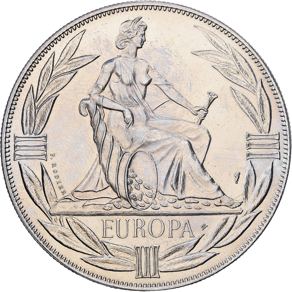 Francia, medalla, Ecu Europa, 1981, Cobre - níquel, SC+
