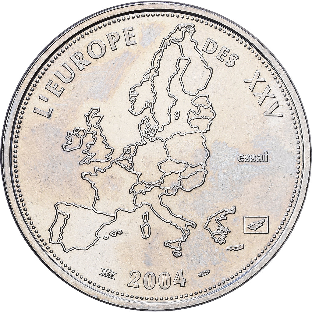 France, Médaille, L'Europe des XXV, Essai, 2004, Cupro-nickel, SPL+