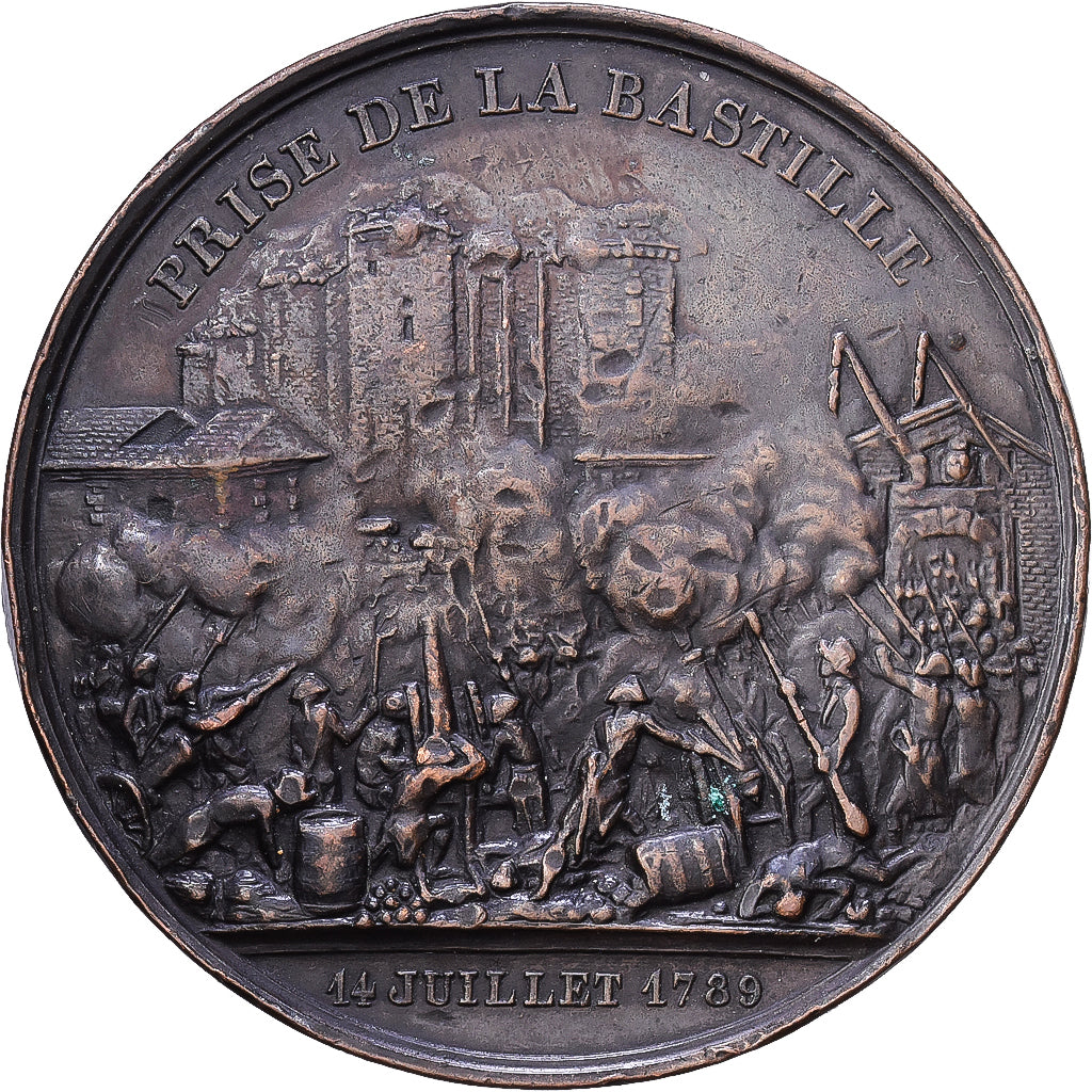 Frankreich, Medaille, Prise de la Bastille, Donjon de Vincennes, 1844, Kupfer