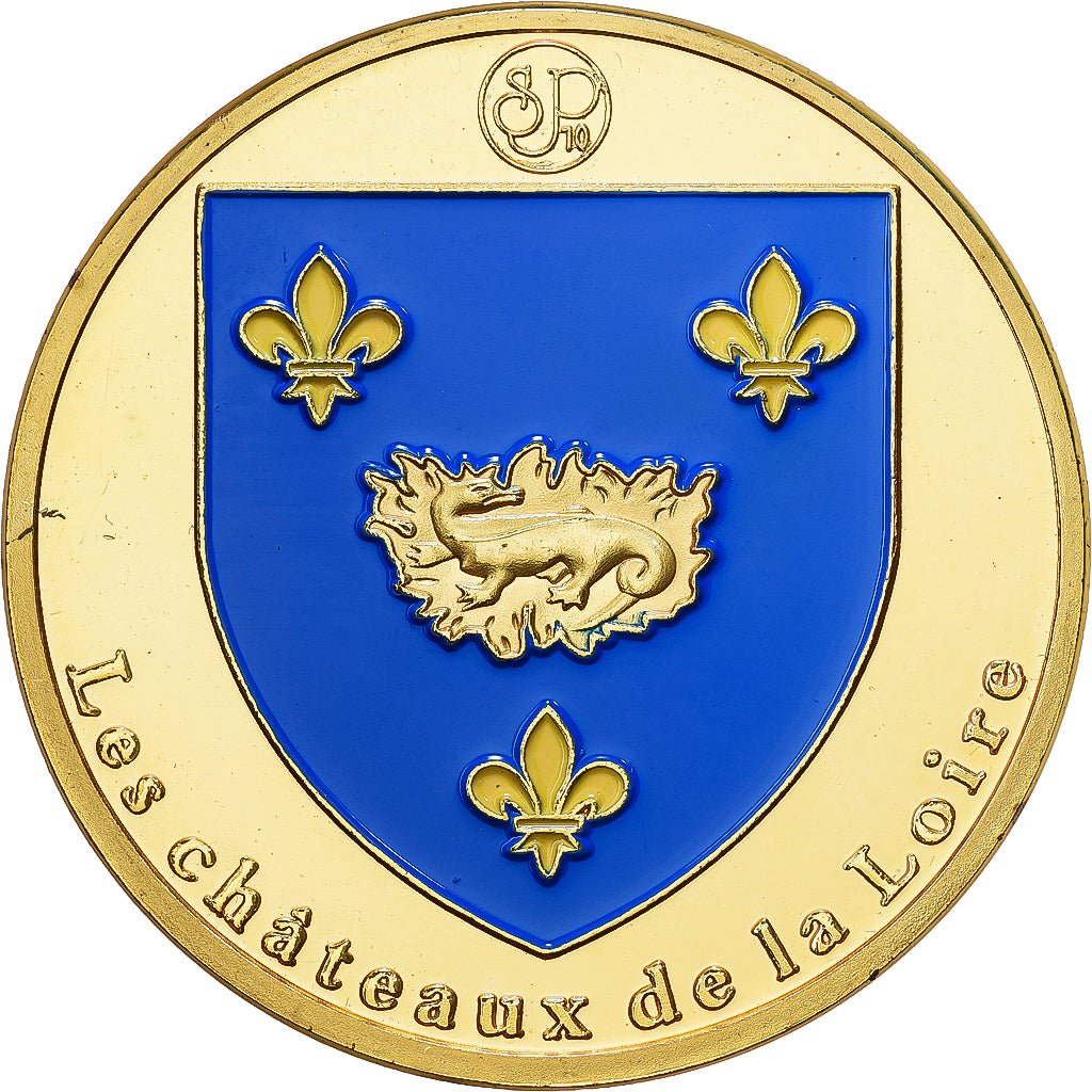 Francia, zeton, Château de Chambord, Cobre - níquel dorado, MBC