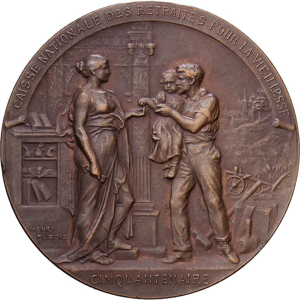 Francia, medalla, Caisse Nationale des Retraites pour la Vieillesse, 1900