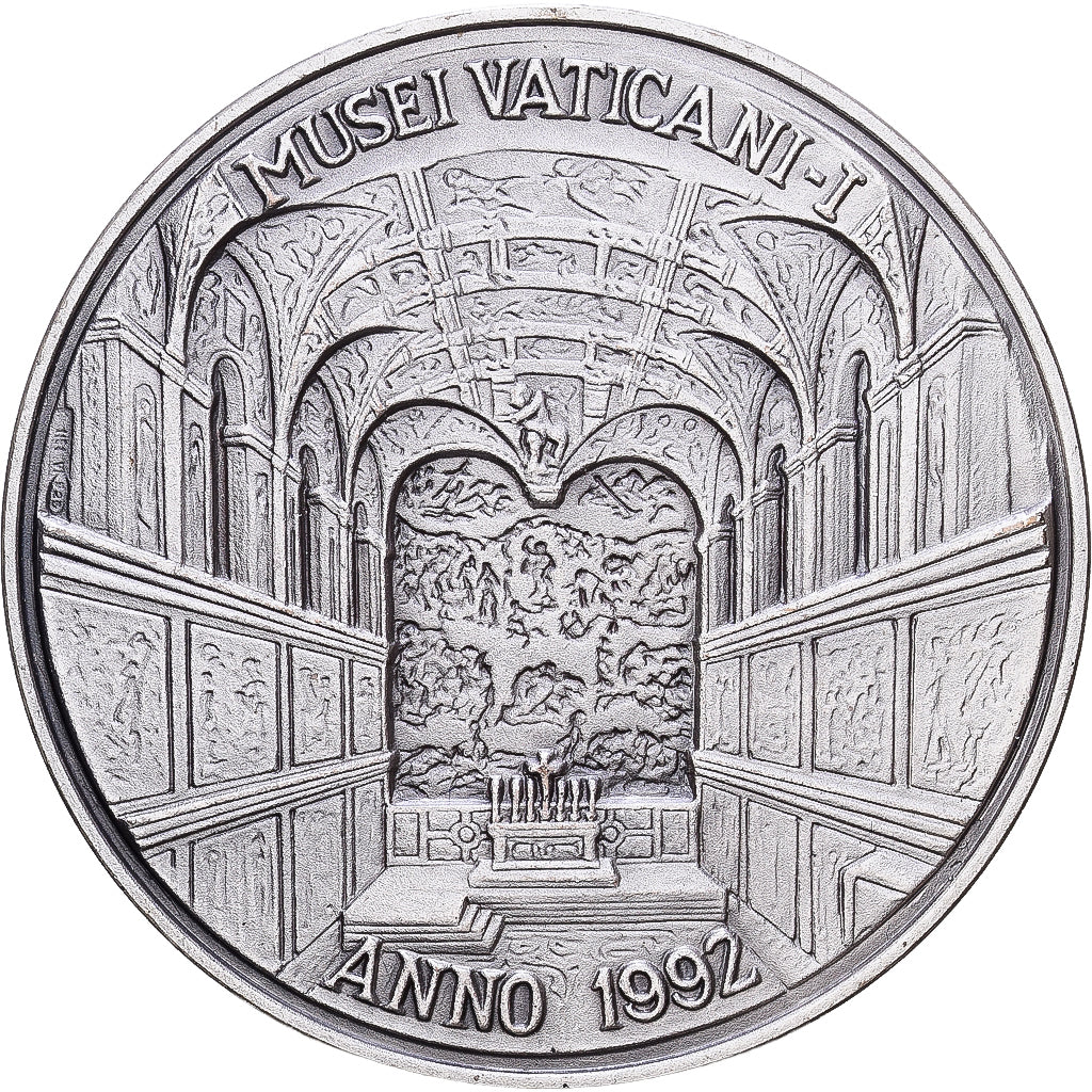 CIUDAD DEL VATICANO, medalla, Michelangelo, Musei Vaticani I, 1992, Plata, SC