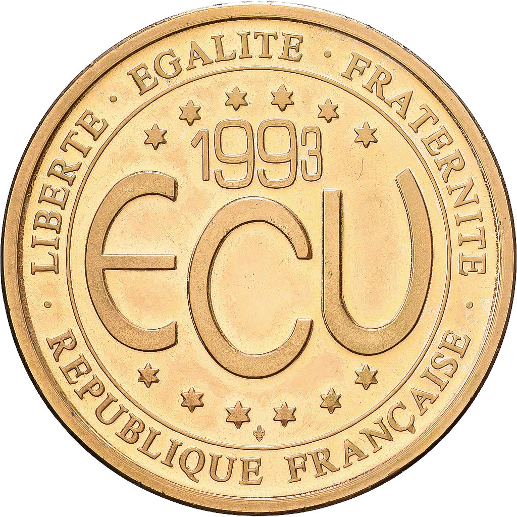 Francia, ficha, Ecu, Charlemagne, 1993, Rame-nichel-alluminio, SPL-