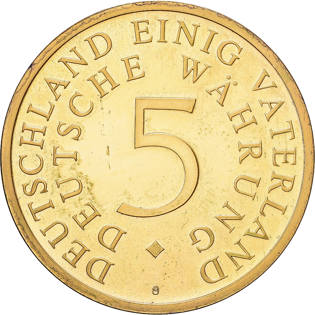 Niemcy, medal, 40 Years of 5 Silver Mark, 1991, Pokryte Miedź- Nikiel