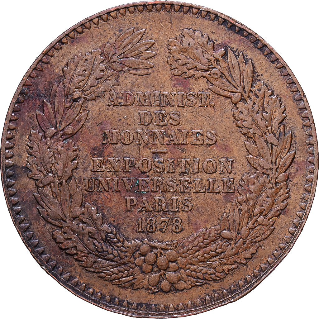Frankrijk, Medaille, Exposition universelle de Paris, 1878, Bronzen, Barre, ZF