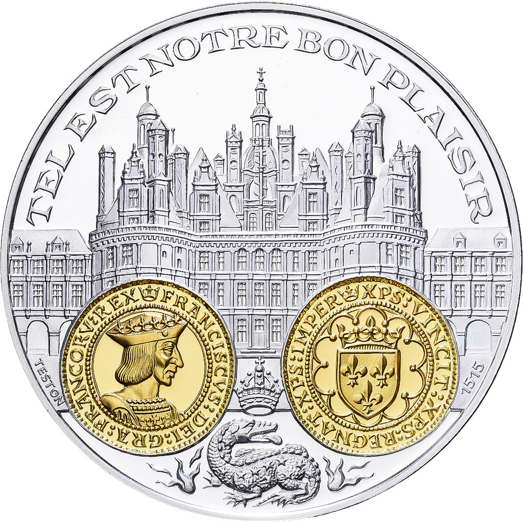 Frankreich, Medaille, 2000 Ans d'Histoire Monétaire, Teston François Ier