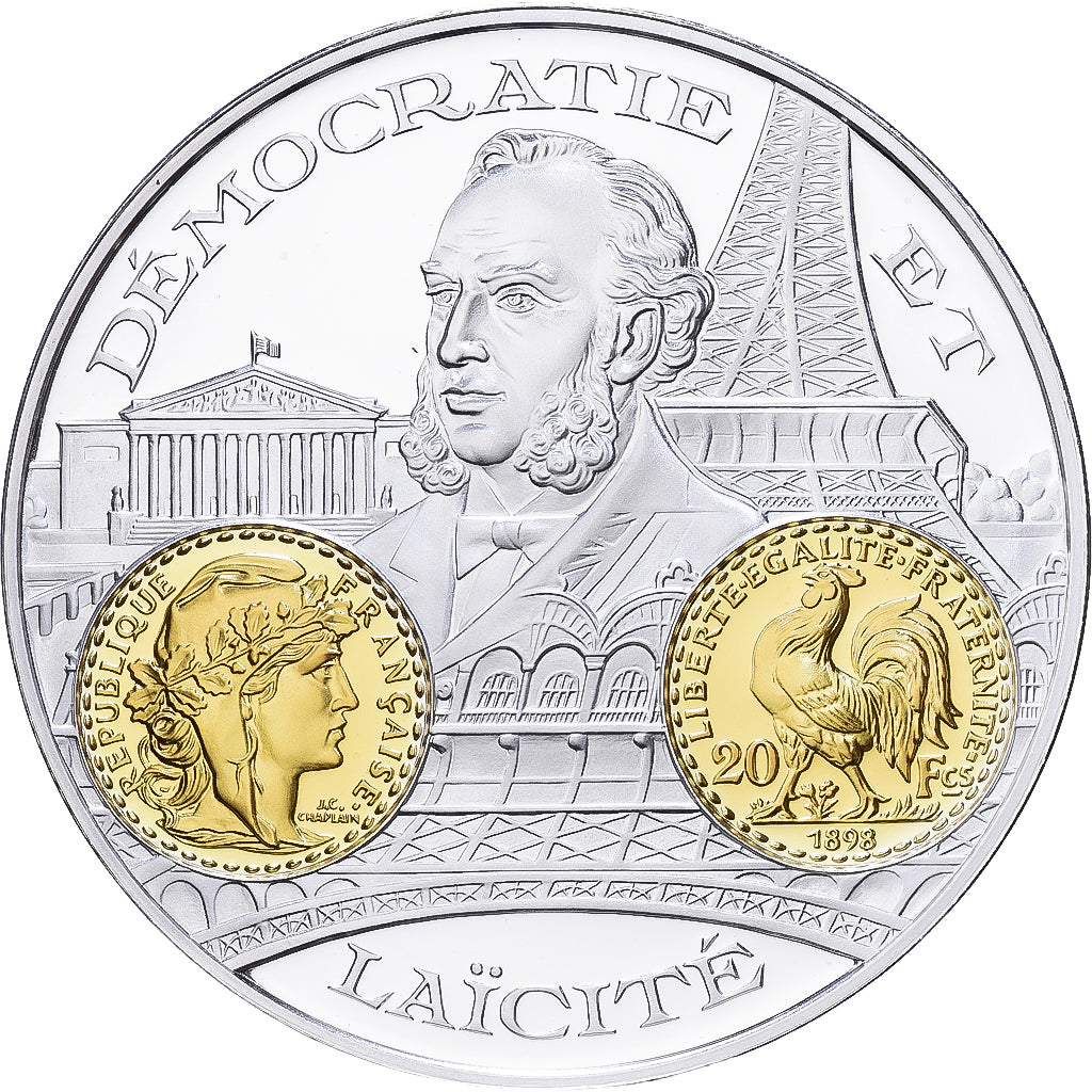 Frankreich, Medaille, Histoire Monétaire, 20 Francs Marianne, Silber, STGL