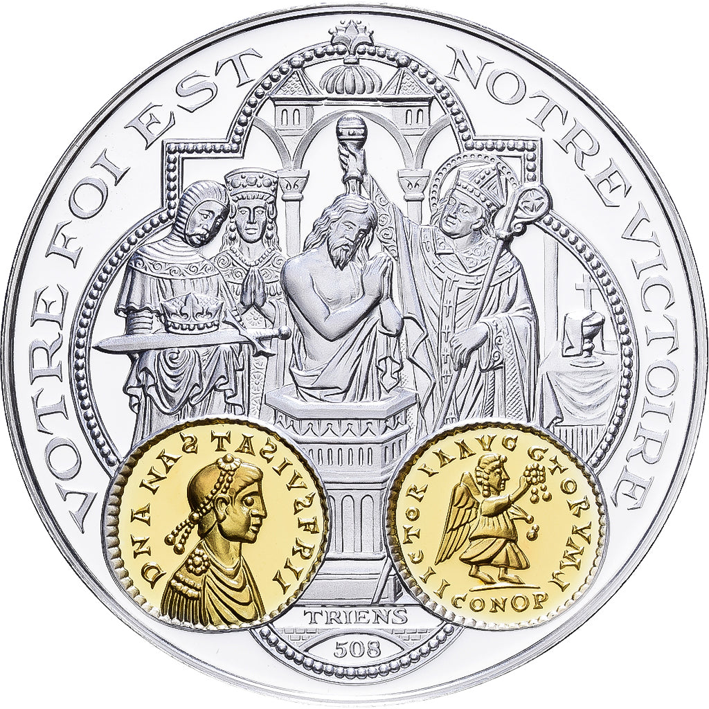 Frankreich, Medaille, 2000 Ans d'Histoire Monétaire, Triens Mérovingien