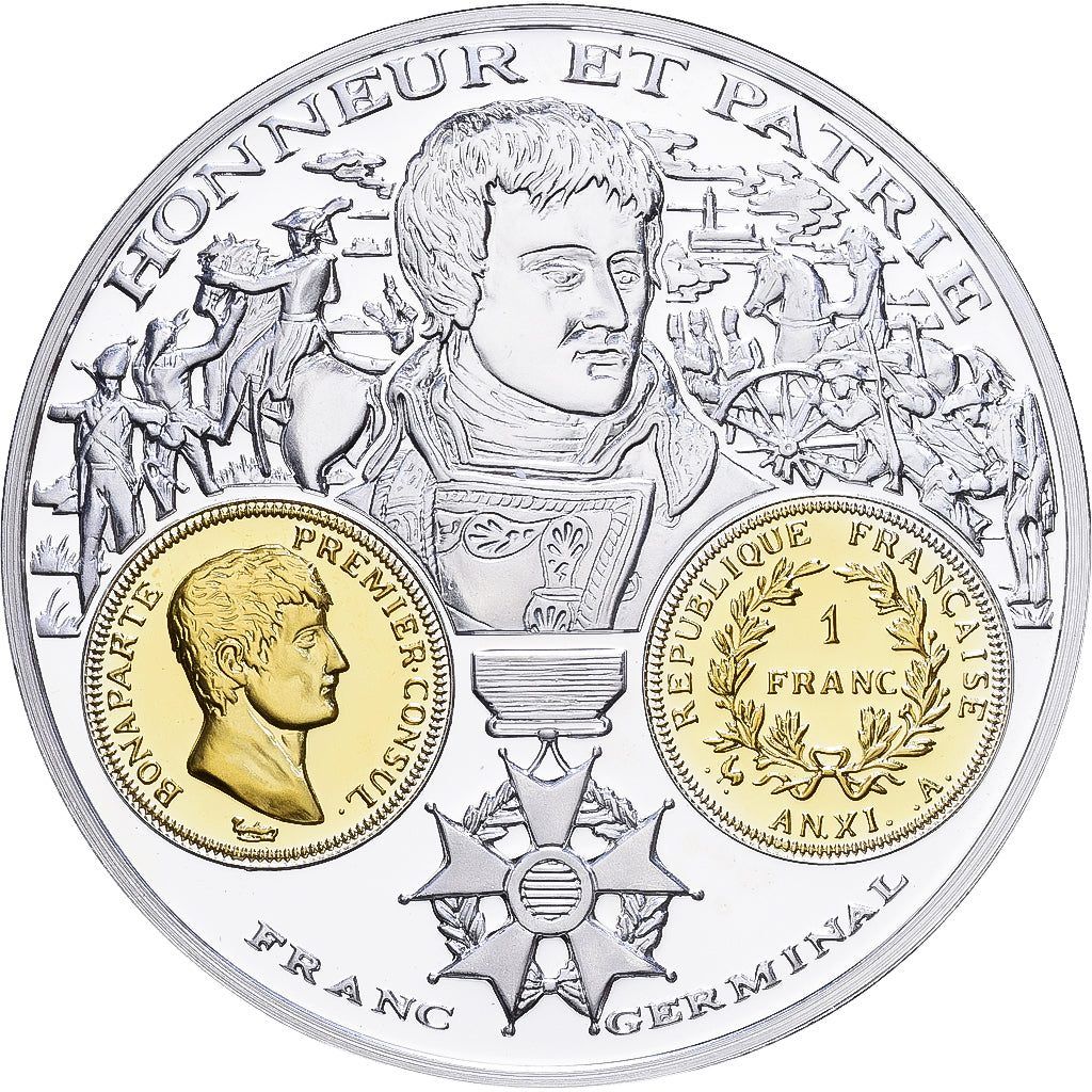Frankreich, Medaille, Histoire Monétaire, Franc Germinal, Silber, STGL