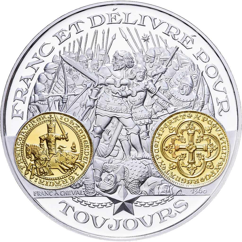 Frankreich, Medaille, Histoire Monétaire, Franc à Cheval, Silber, STGL
