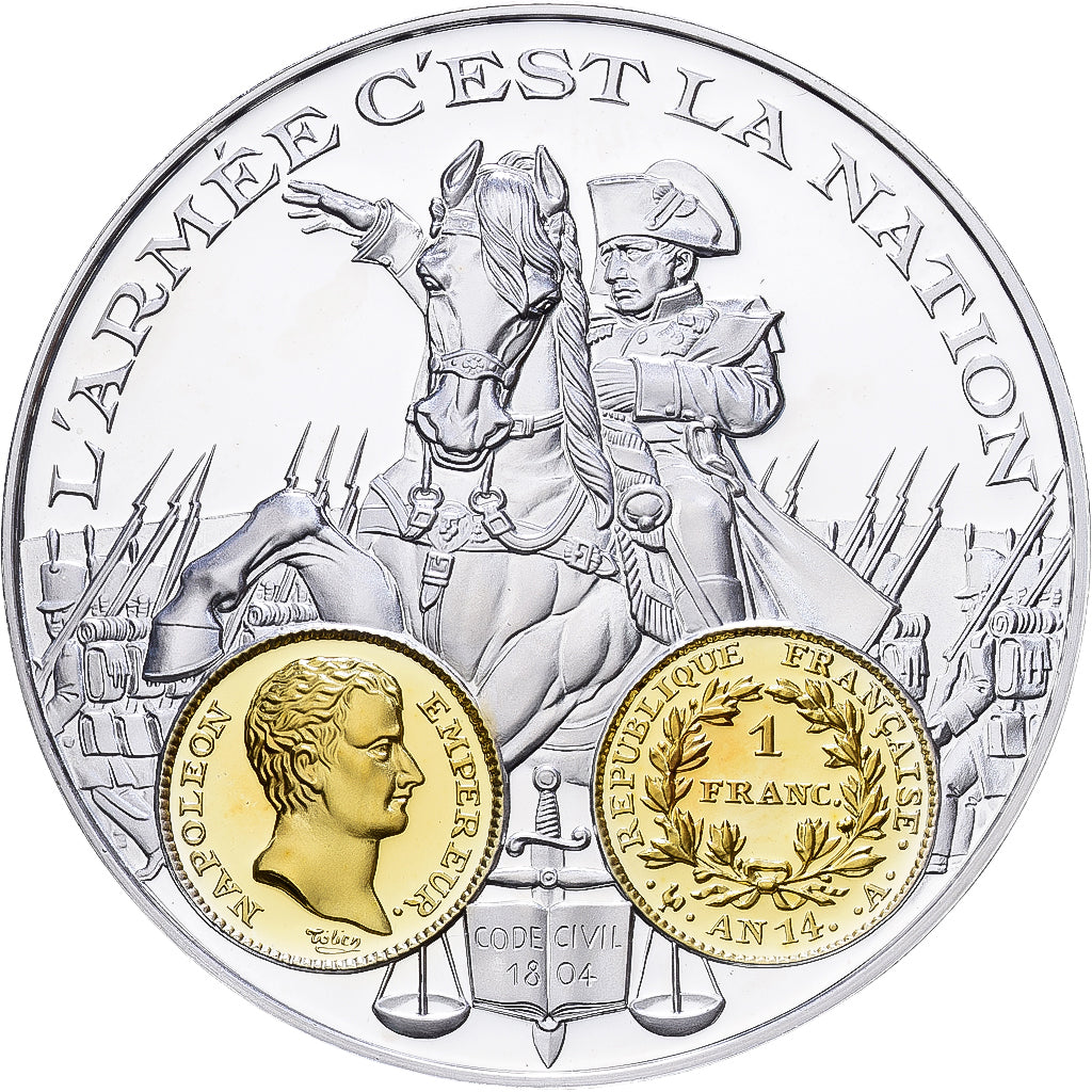 Francia, medalla, Histoire Monétaire, Napoléon Ier, 1 Franc An 14, Plata, FDC
