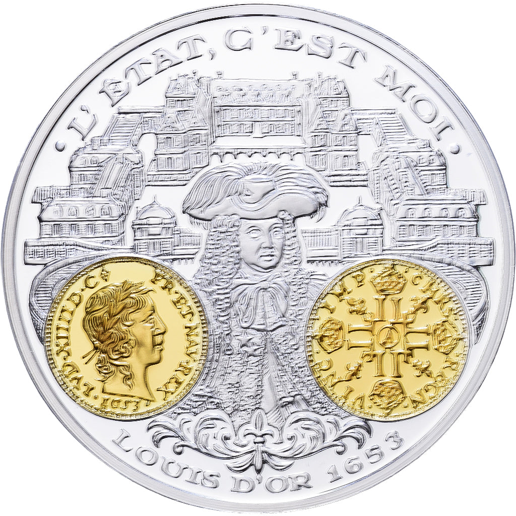 Francia, medalla, 2000 Ans d'Histoire Monétaire, Louis d'Or, Plata, FDC