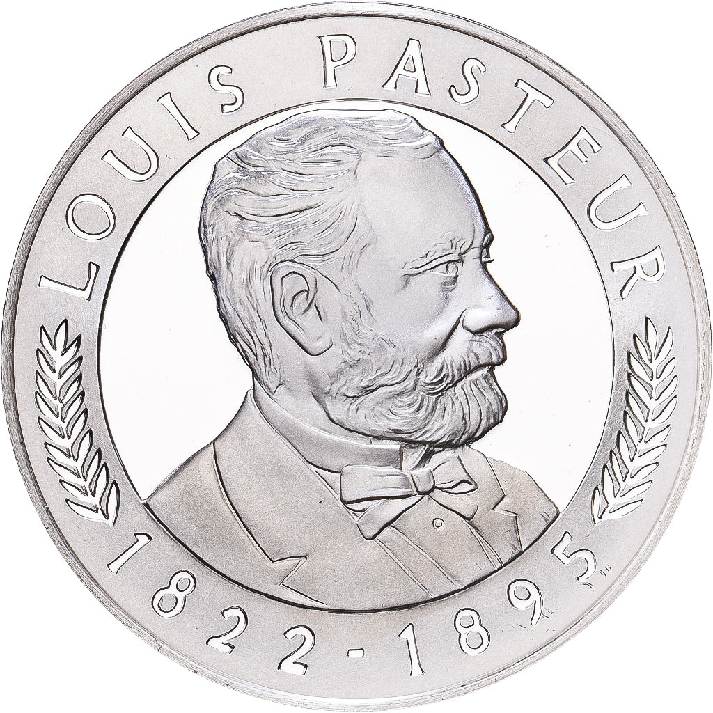 France, Medal, Louis Pasteur, 1995, Silver, MS(65-70)