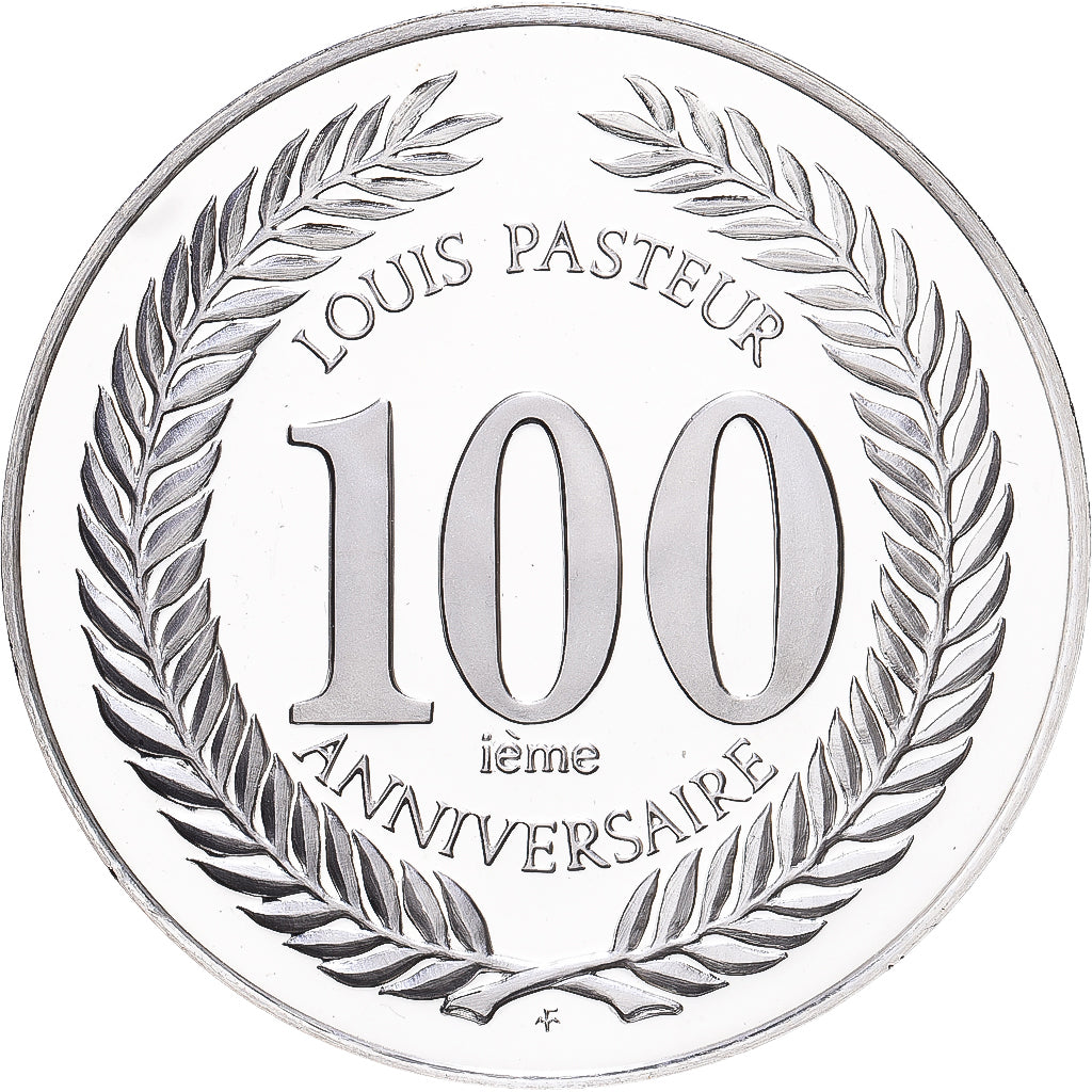 France, Medal, Louis Pasteur, 1995, Silver, MS(65-70)