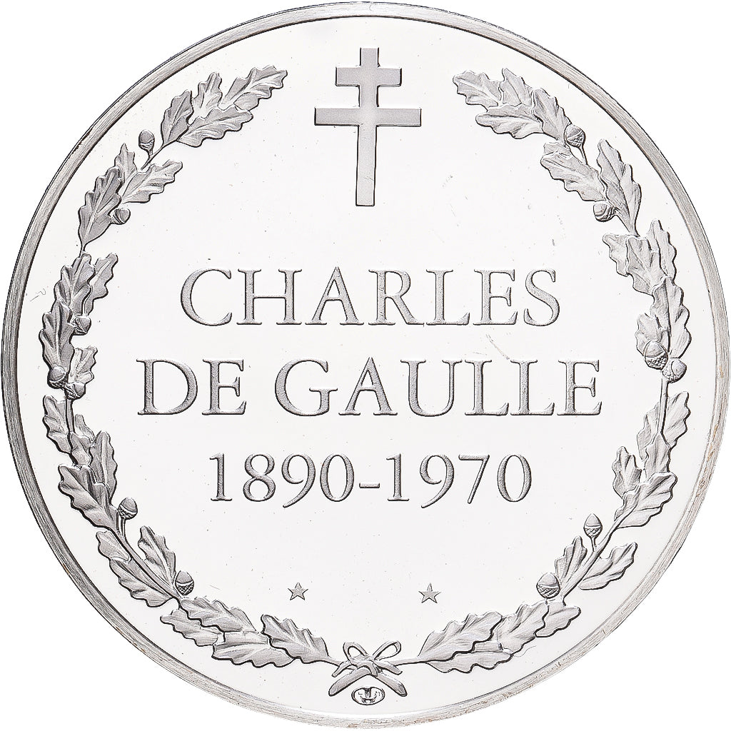 Francia, medalla, Charles De Gaulle, Plata, SC+
