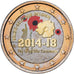 Belgien, 2 Euro, The Great War, Colourized, 2014, Brussels, Bi-Metallic, UNZ