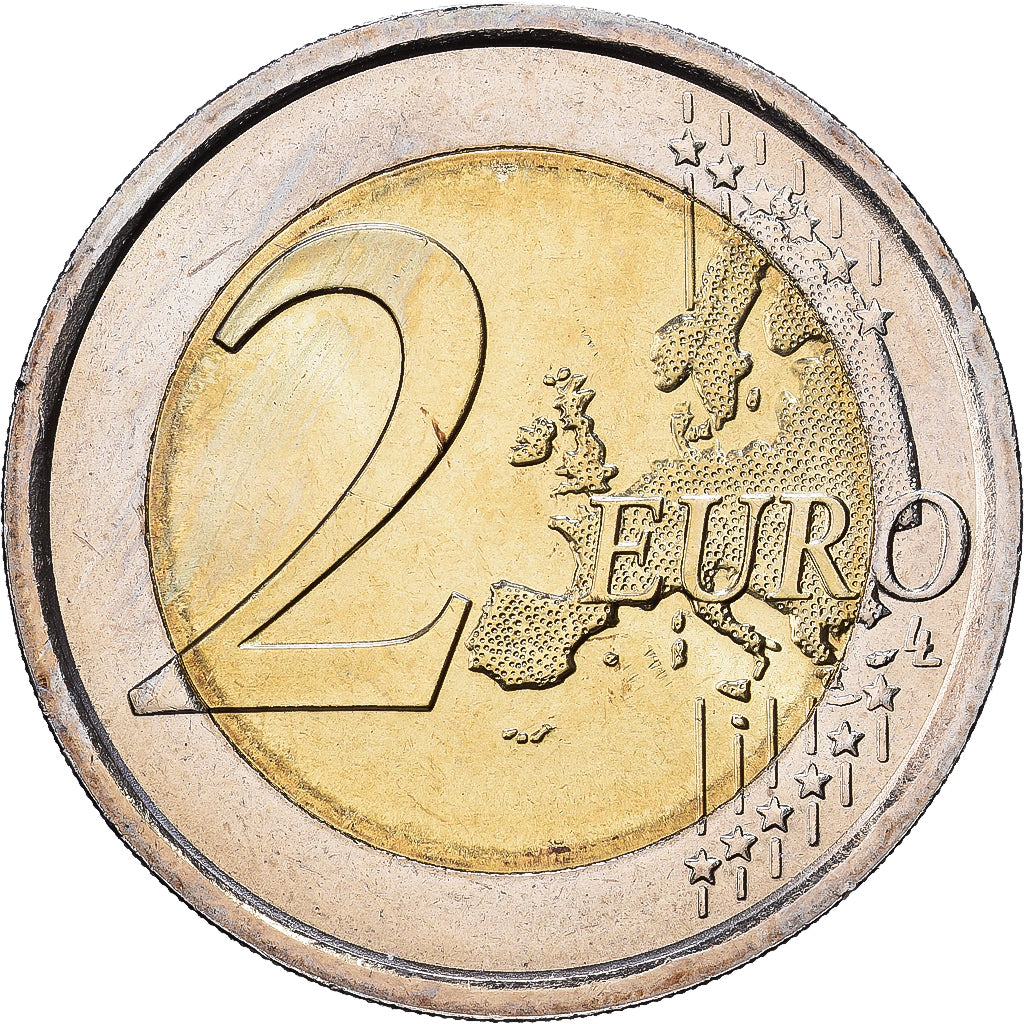 Italien, 2 Euro, Colourized, 2014, Rome, Bi-Metallic, UNZ