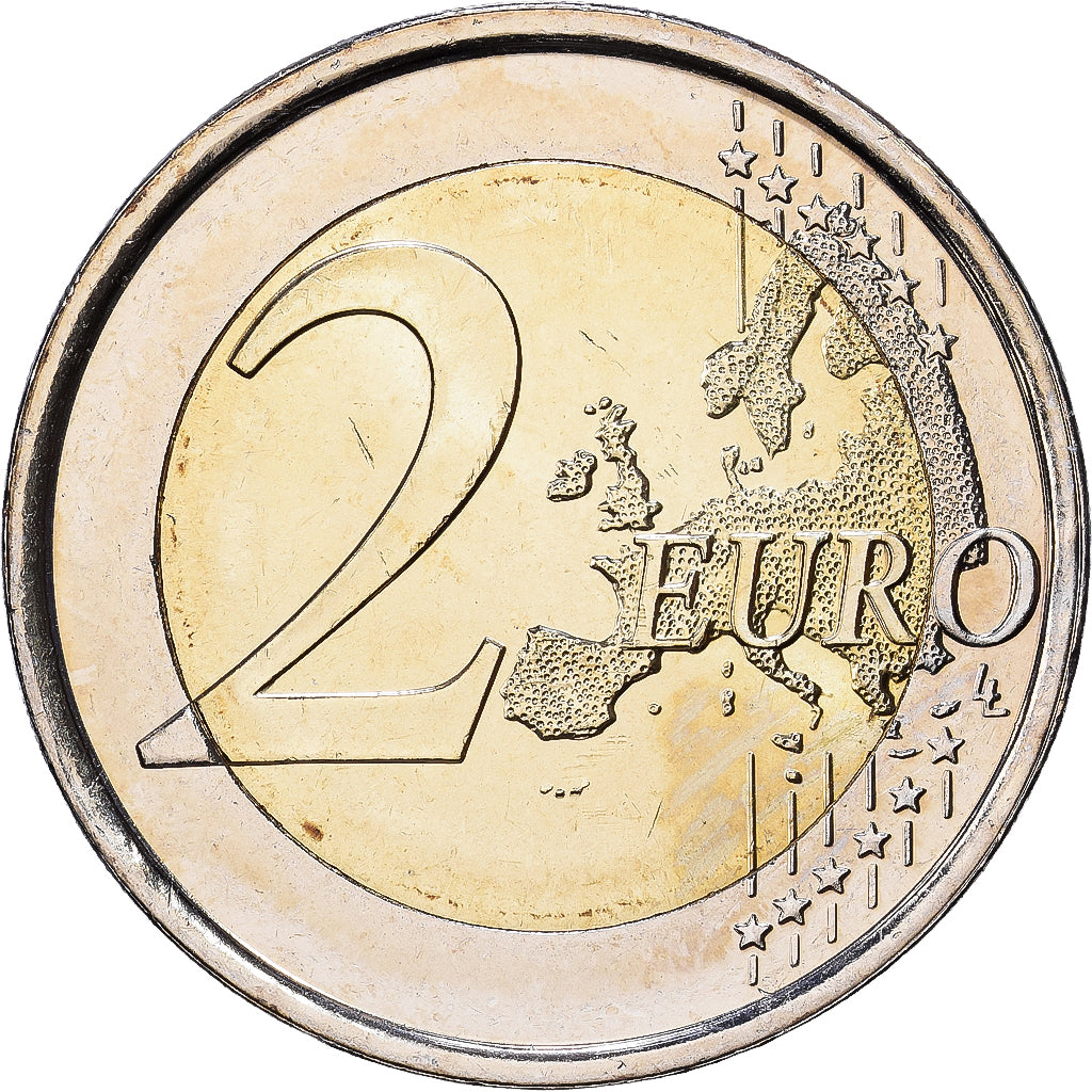 Spain, 2 Euro, Colourized, 2014, Madrid, Bi-Metallic, MS(63), KM:New