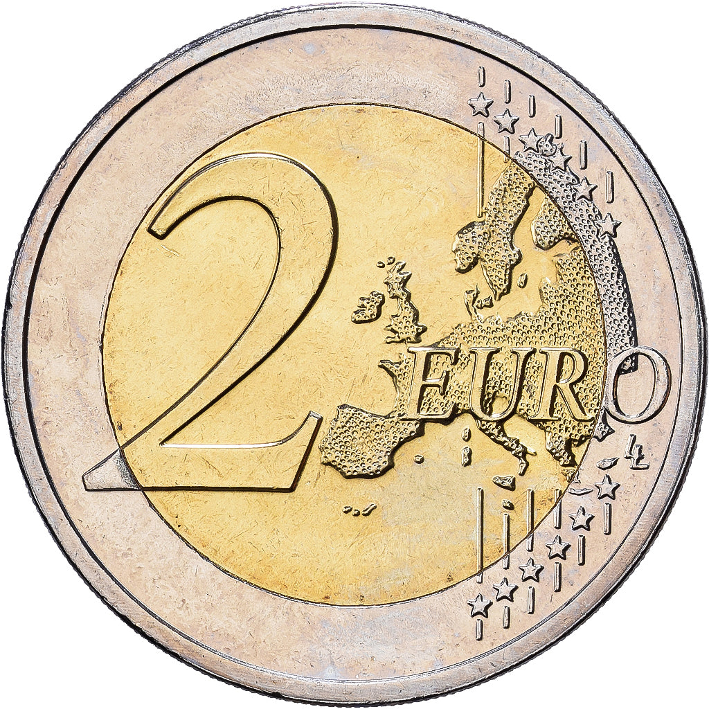 Luxemburg, 2 Euro, Colourized, 2014, Utrecht, Bi-Metallic, UNZ, KM:New