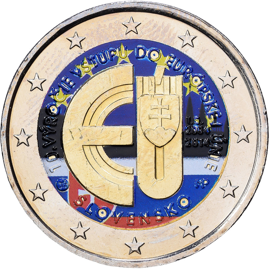 Slovakia, 2 Euro, Colourized, 2014, Bi-Metallic, MS(63), KM:New