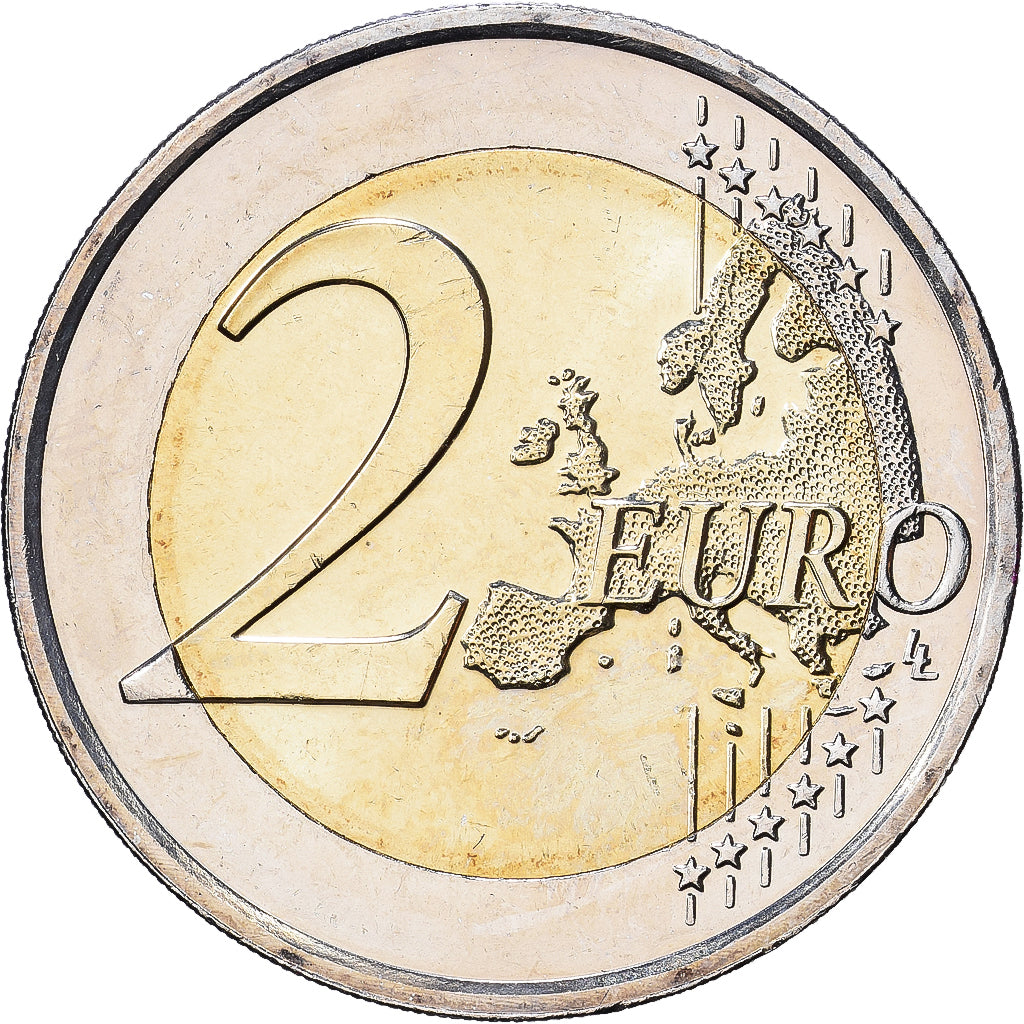 Netherlands, 2 Euro, Willem-Alexander, Colourized, 2014, Bi-Metallic, MS(63)