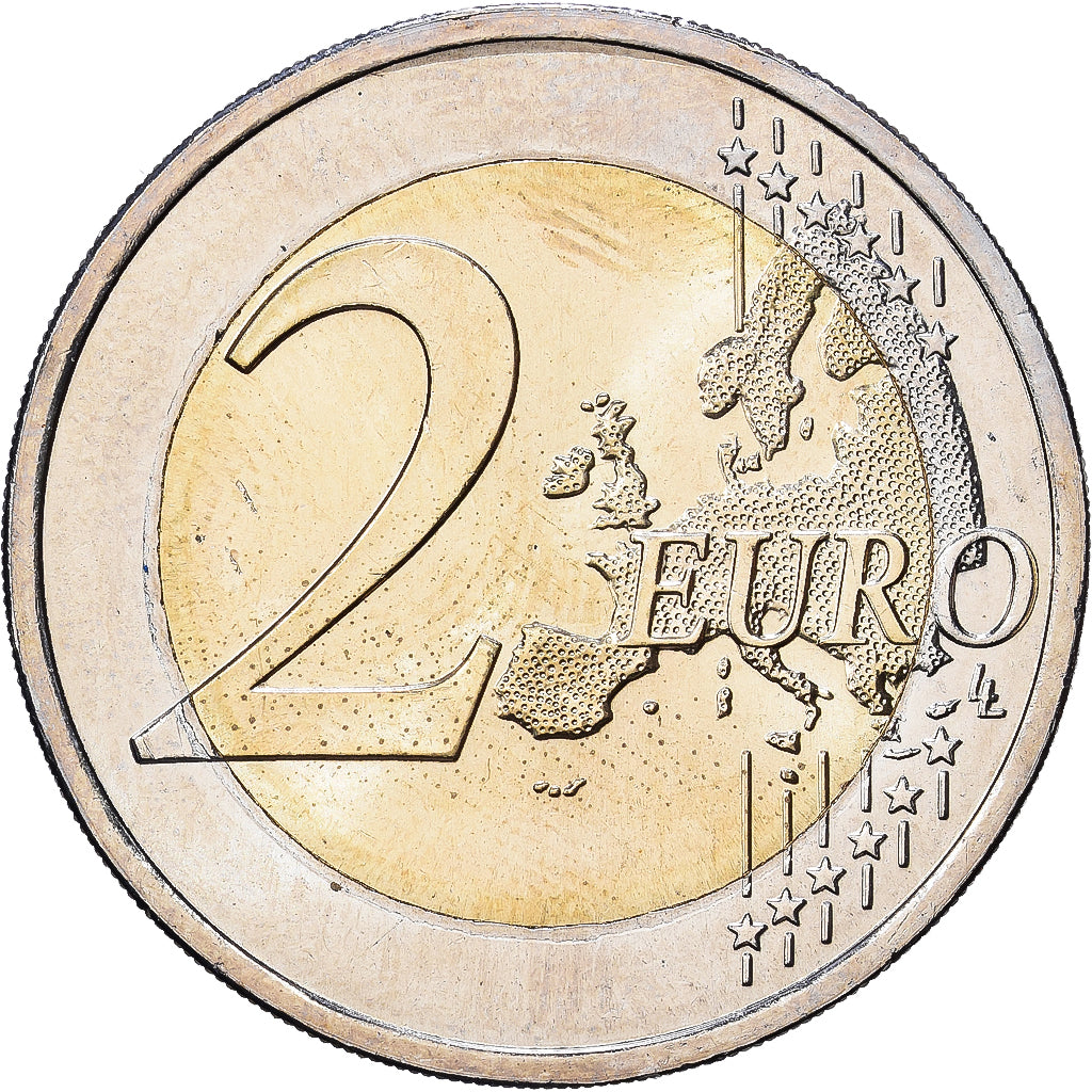 Portugal, 2 Euro, Colourized, 2014, Lisbon, Bi-Metallic, PR
