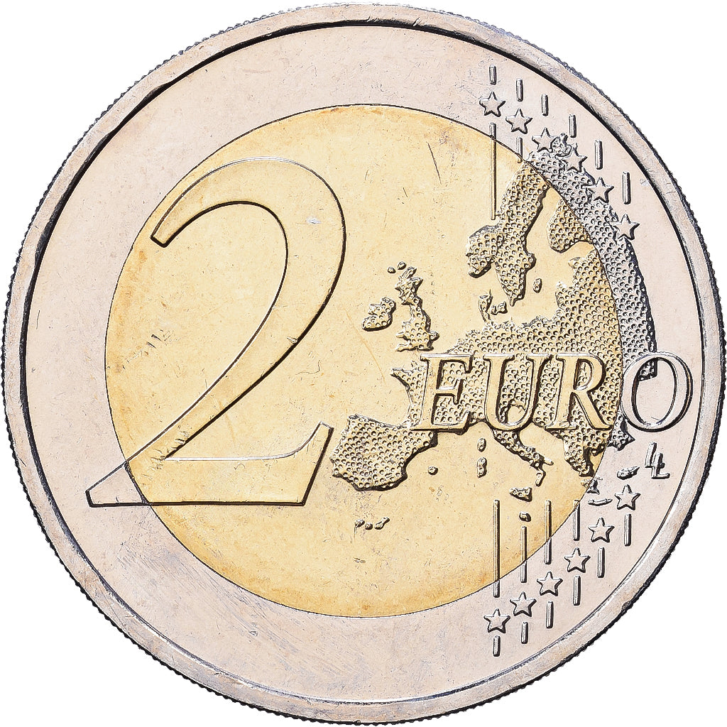 Łotwa, 2 Euro, 2014, Colorised, MS(63), Bimetaliczny, KM:157