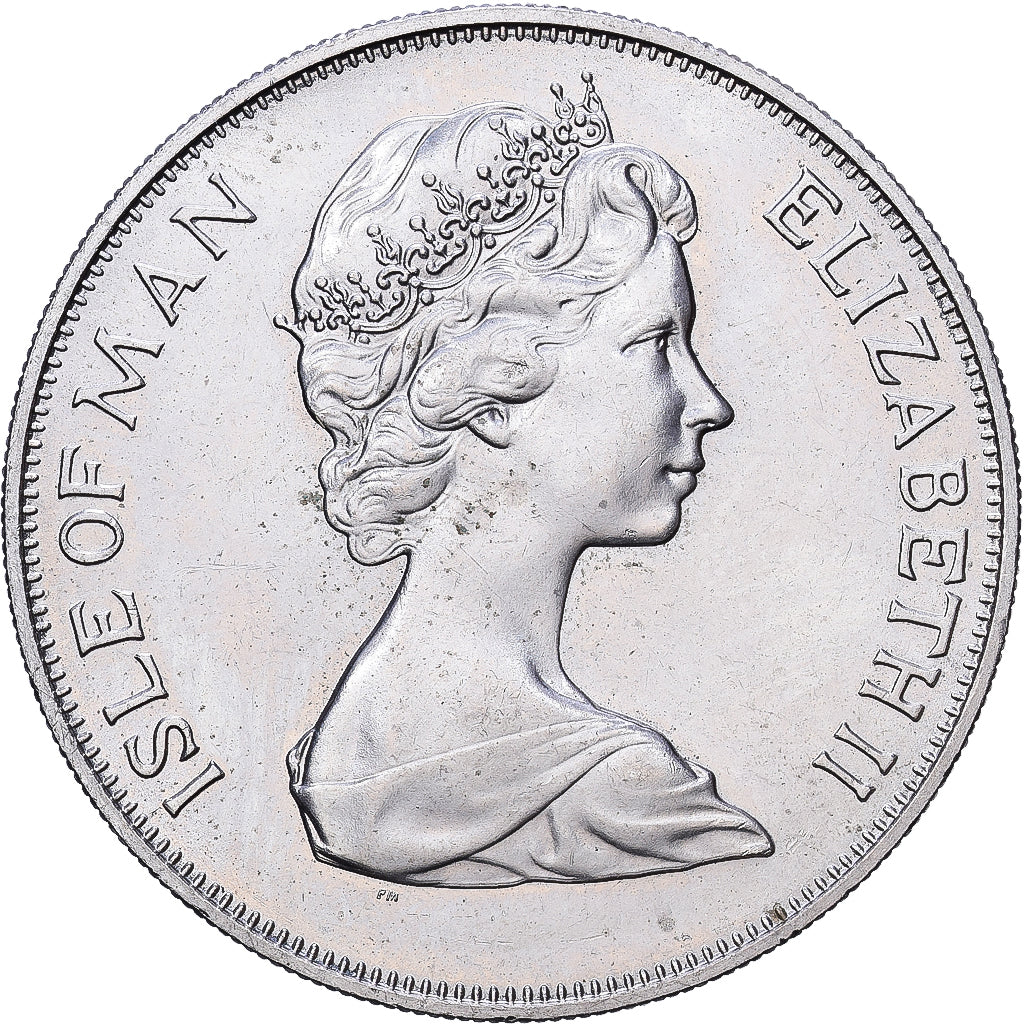 Isle of Man, Elizabeth II, Crown, 1977, Pobjoy Mint, Kupfer-Nickel, UNZ, KM:41