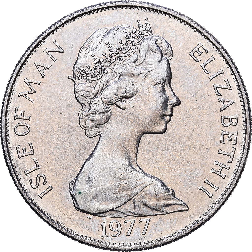 Isle of Man, Elizabeth II, Crown, 1977, Pobjoy Mint, Kupfer-Nickel, VZ, KM:42