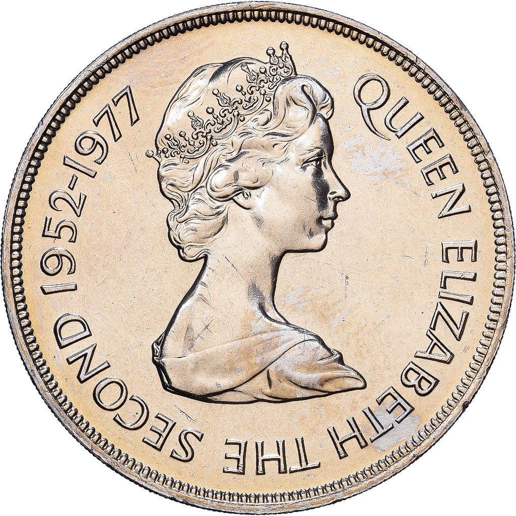 Gibraltar, Elizabeth II, 25 New Pence, 1977, Kupfer-Nickel, VZ, KM:10