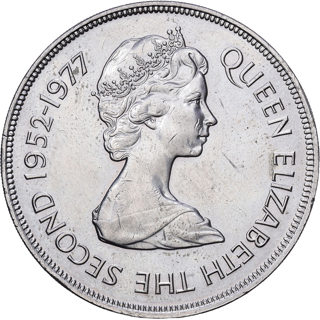 Jersey, Elizabeth II, 25 Pence, 1977, London, Kupfer-Nickel, VZ, KM:44