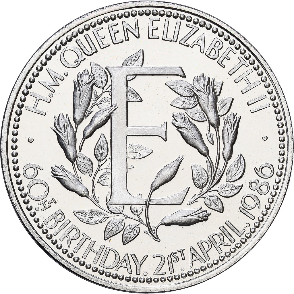 United Kingdom, Medaille, Queen Elizabeth II, 60th Birthday, 1986, Cupronickel
