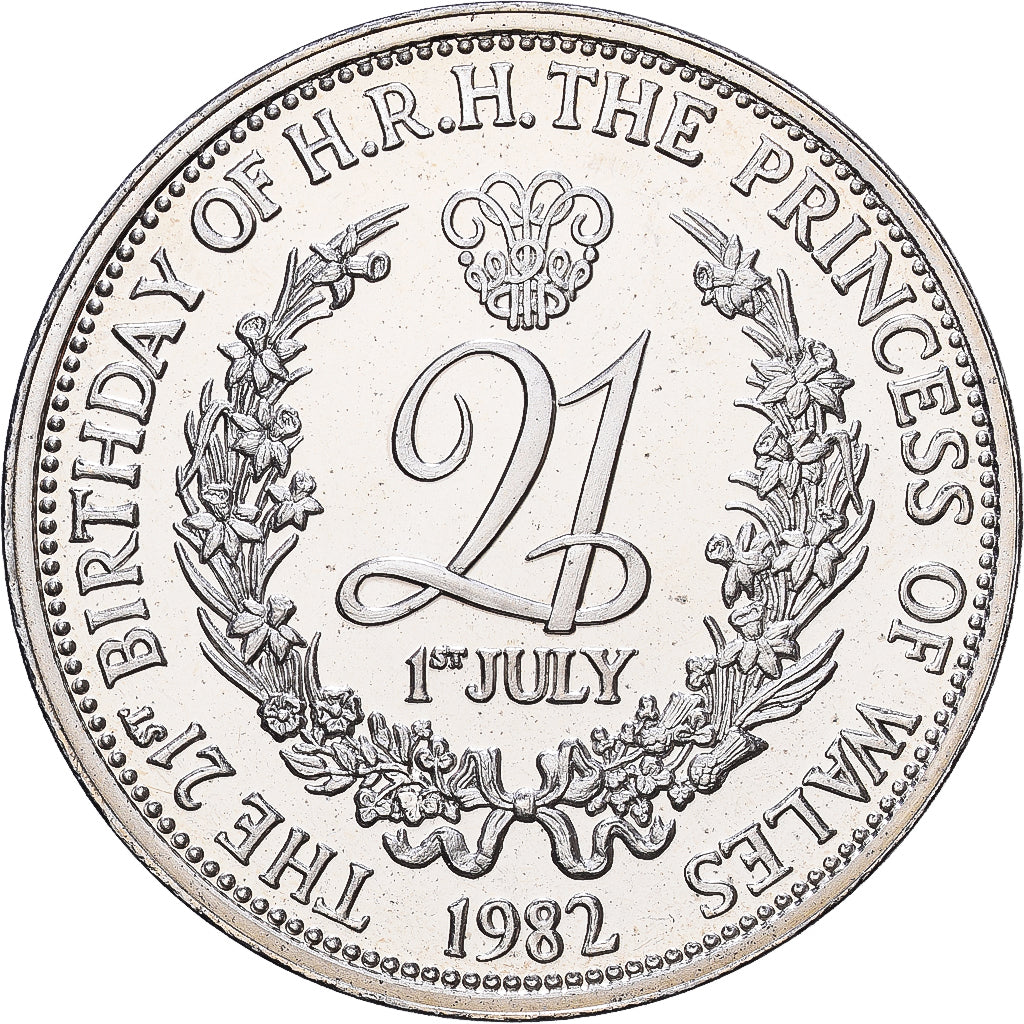 United Kingdom, Medaille, Prince of Wales 21st Birthday medallion, 1982, Nickel