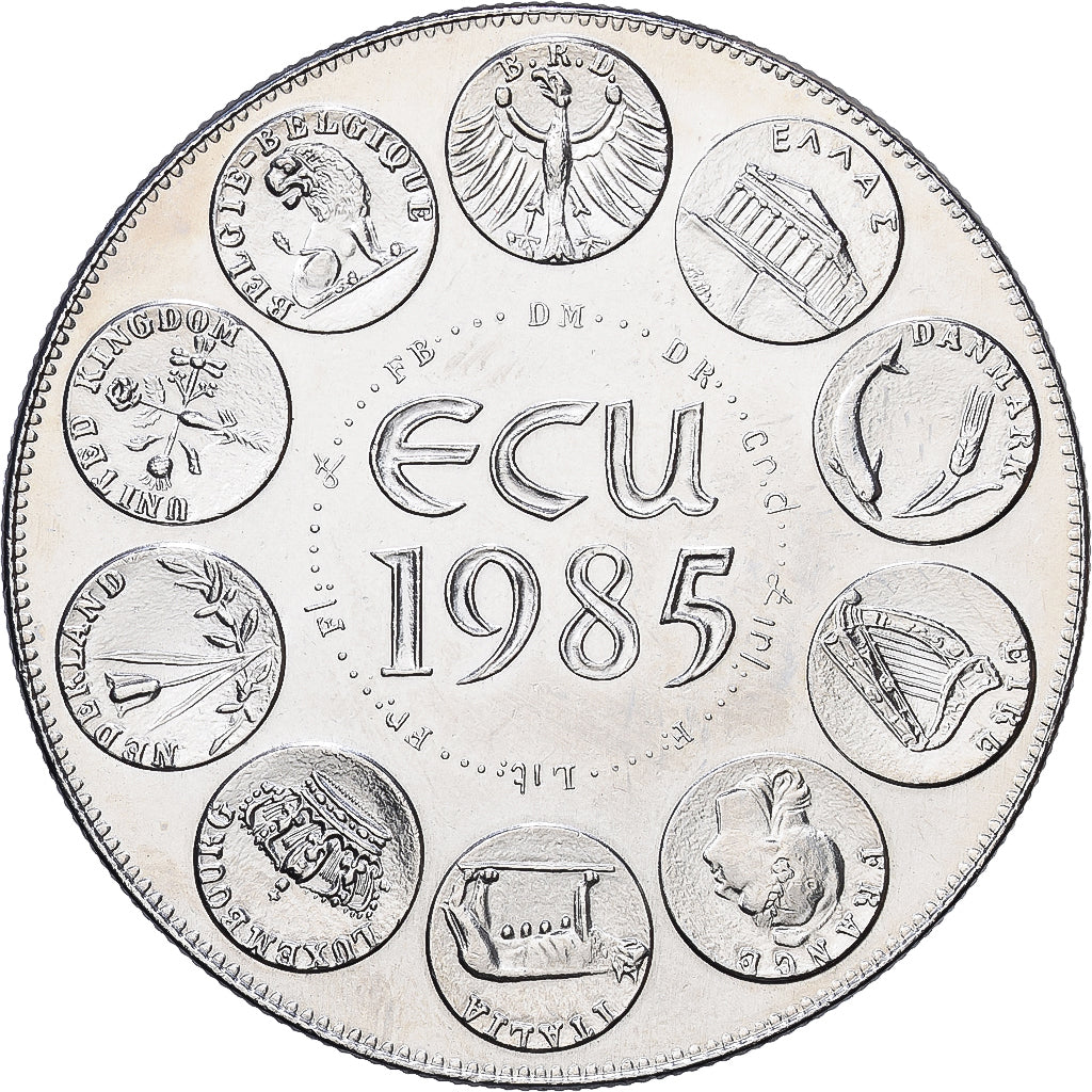 France, Médaille, Ecu Europa, Politics, 1985, SPL, Cupro-nickel