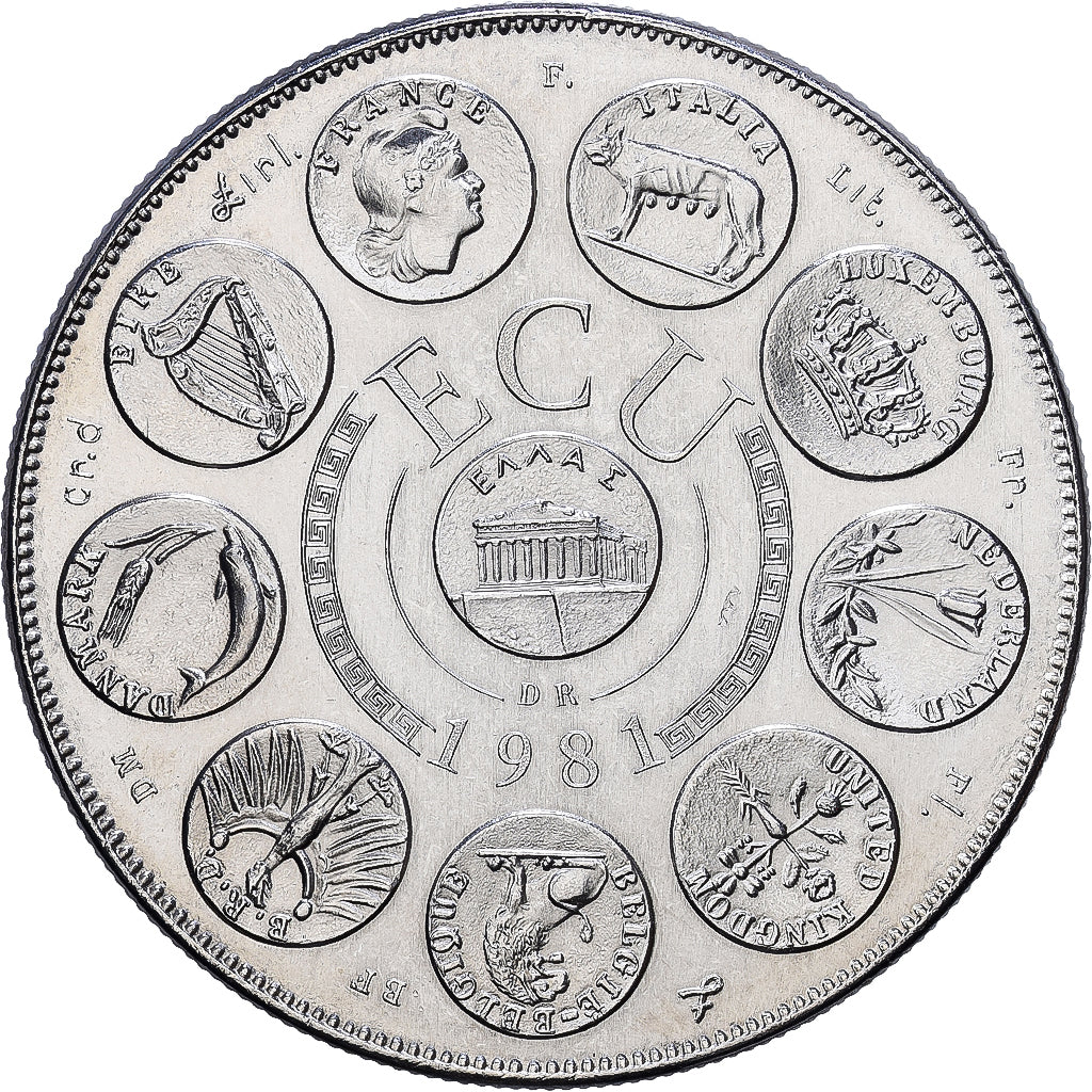 Frankrijk, Medaille, Ecu Europa, 1981, Cupro-nikkel, UNC-