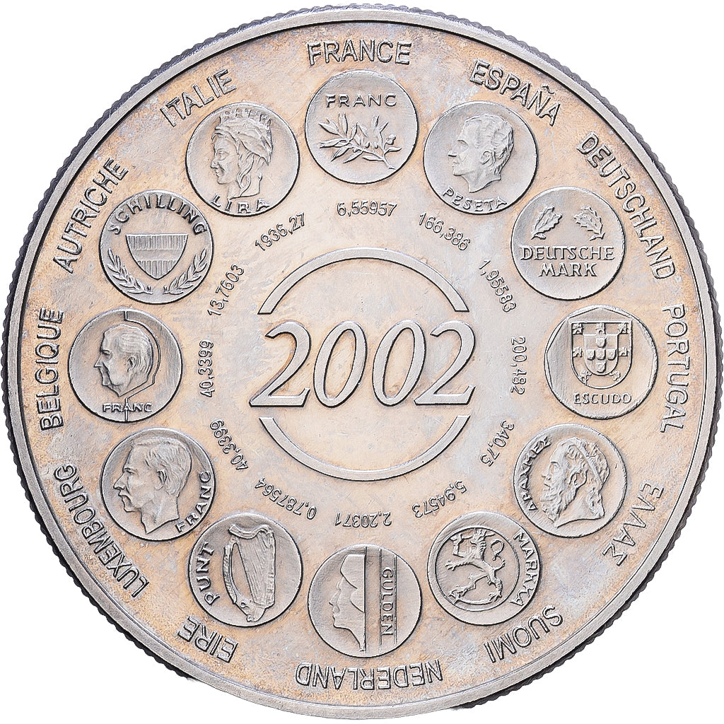 France, Medal, L'Europe, Naissance de l'Euro Fiduciaire, 2002, Copper-nickel