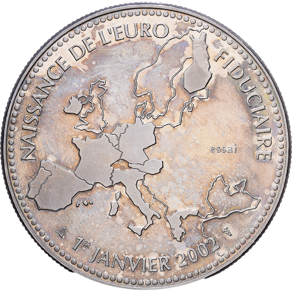 France, Medal, L'Europe, Naissance de l'Euro Fiduciaire, 2002, Copper-nickel
