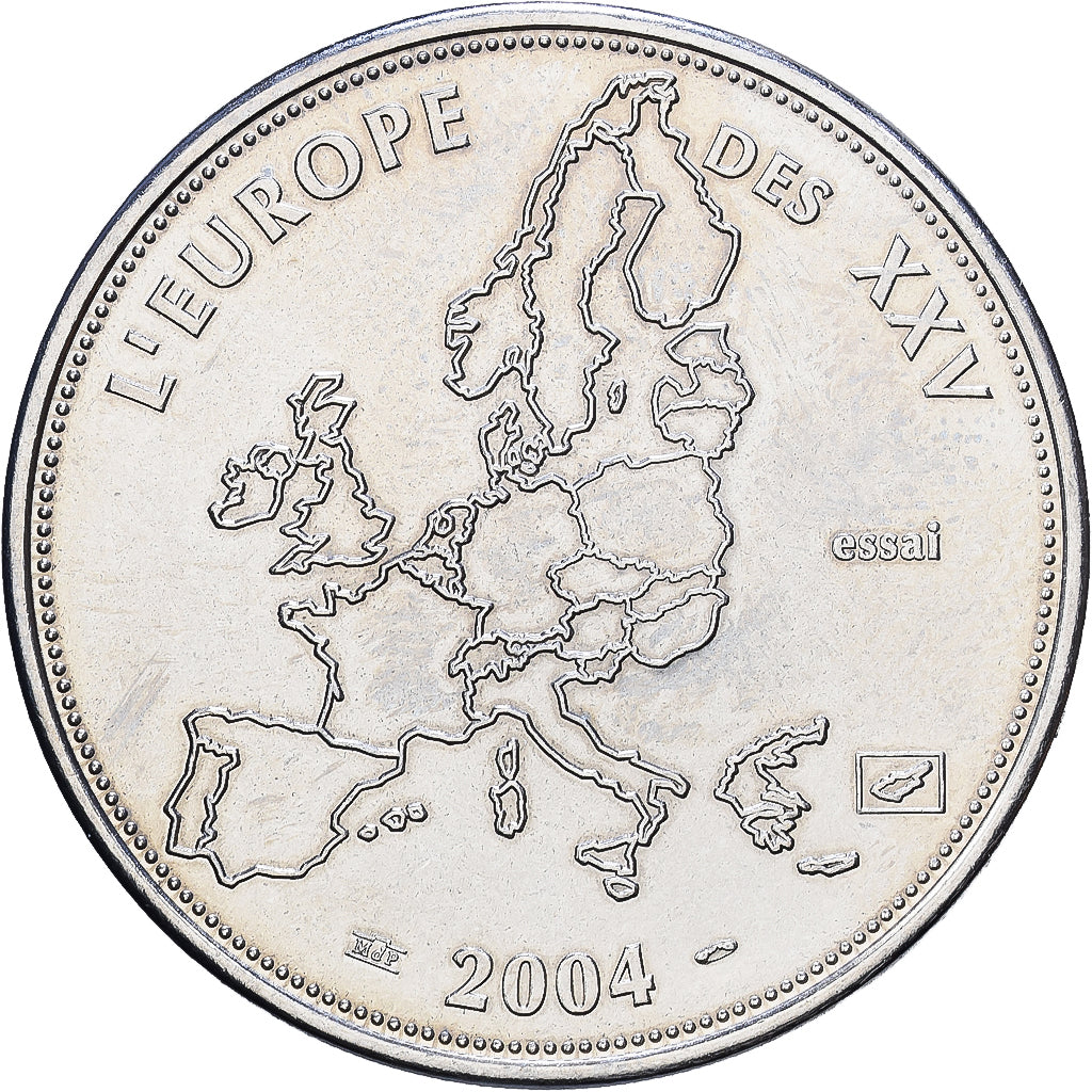 France, Medal, L'Europe des XXV, Essai, 2004, Copper-nickel, AU(55-58)