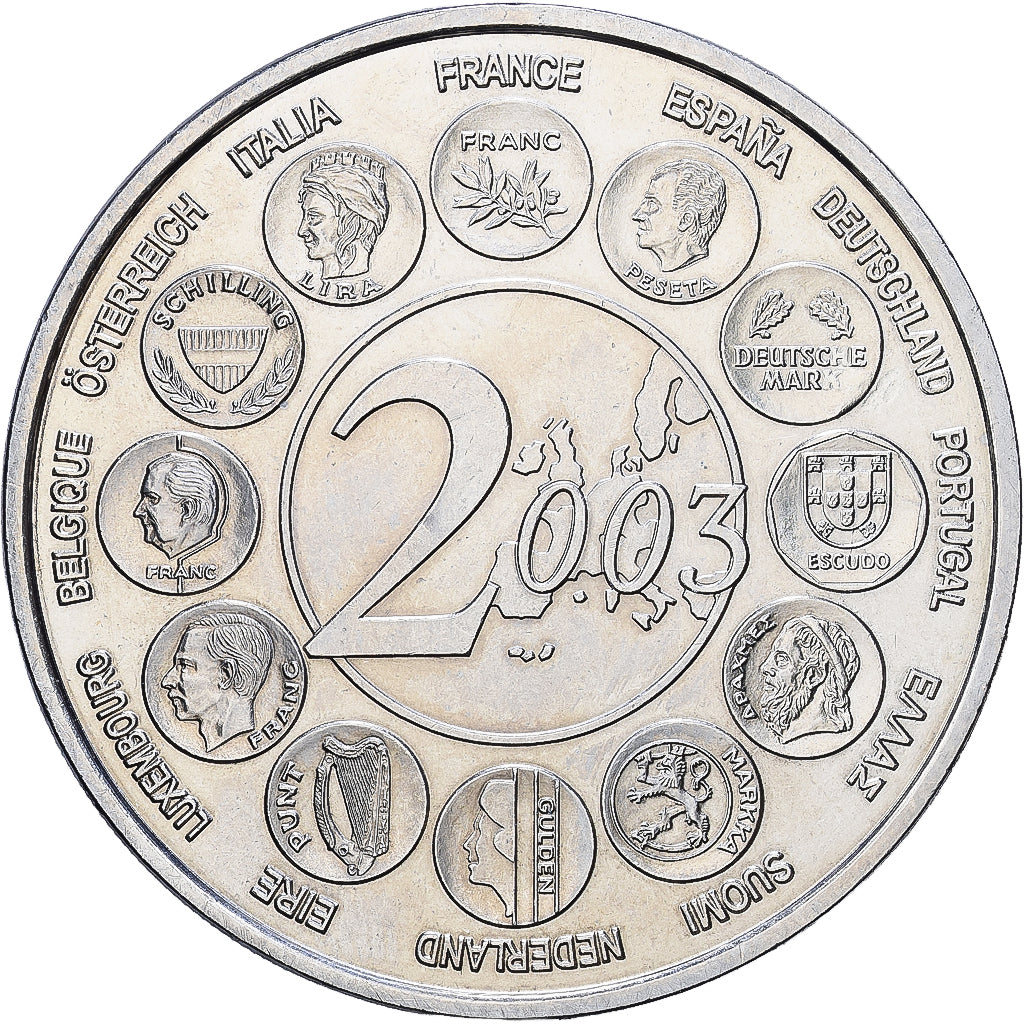 Francia, medalla, L'Europe des 15, essai, 2003, Cobre - níquel, SC