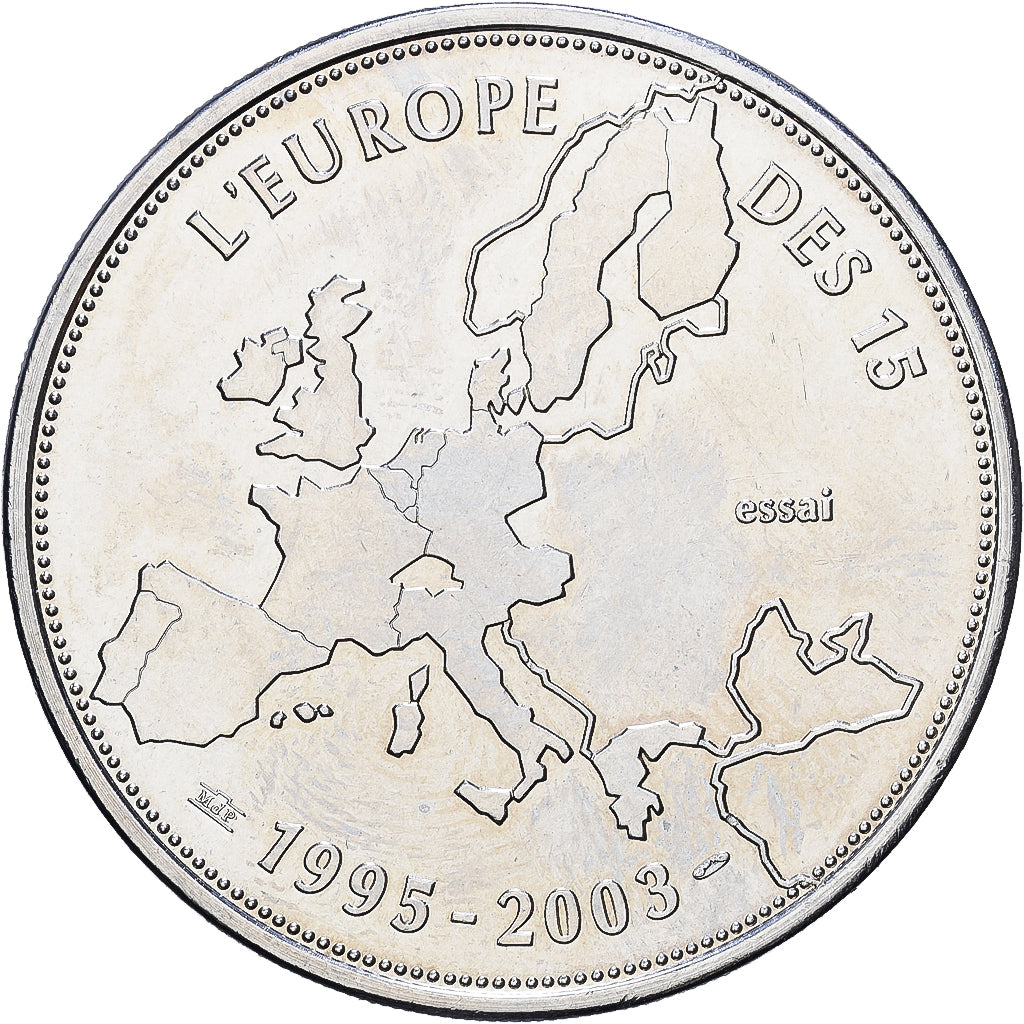 Francia, medalla, L'Europe des 15, essai, 2003, Cobre - níquel, SC