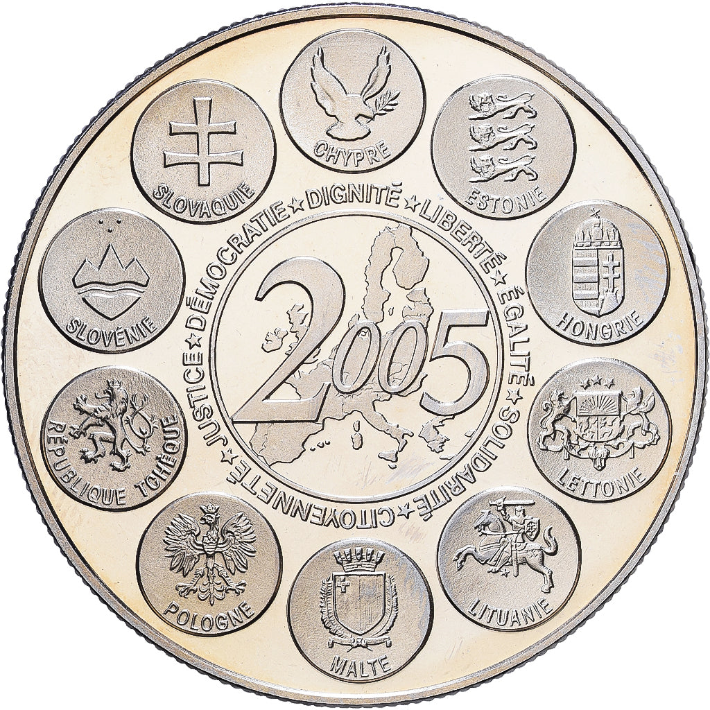 France, Médaille, la Constitution Européenne, 2005, Cupro-nickel, SPL