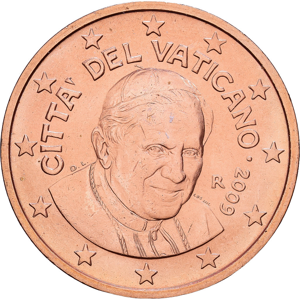 CITTÀ DEL VATICANO, Pope Benedict XVI, 2 Euro Cent, 2009, Rome, Acciaio